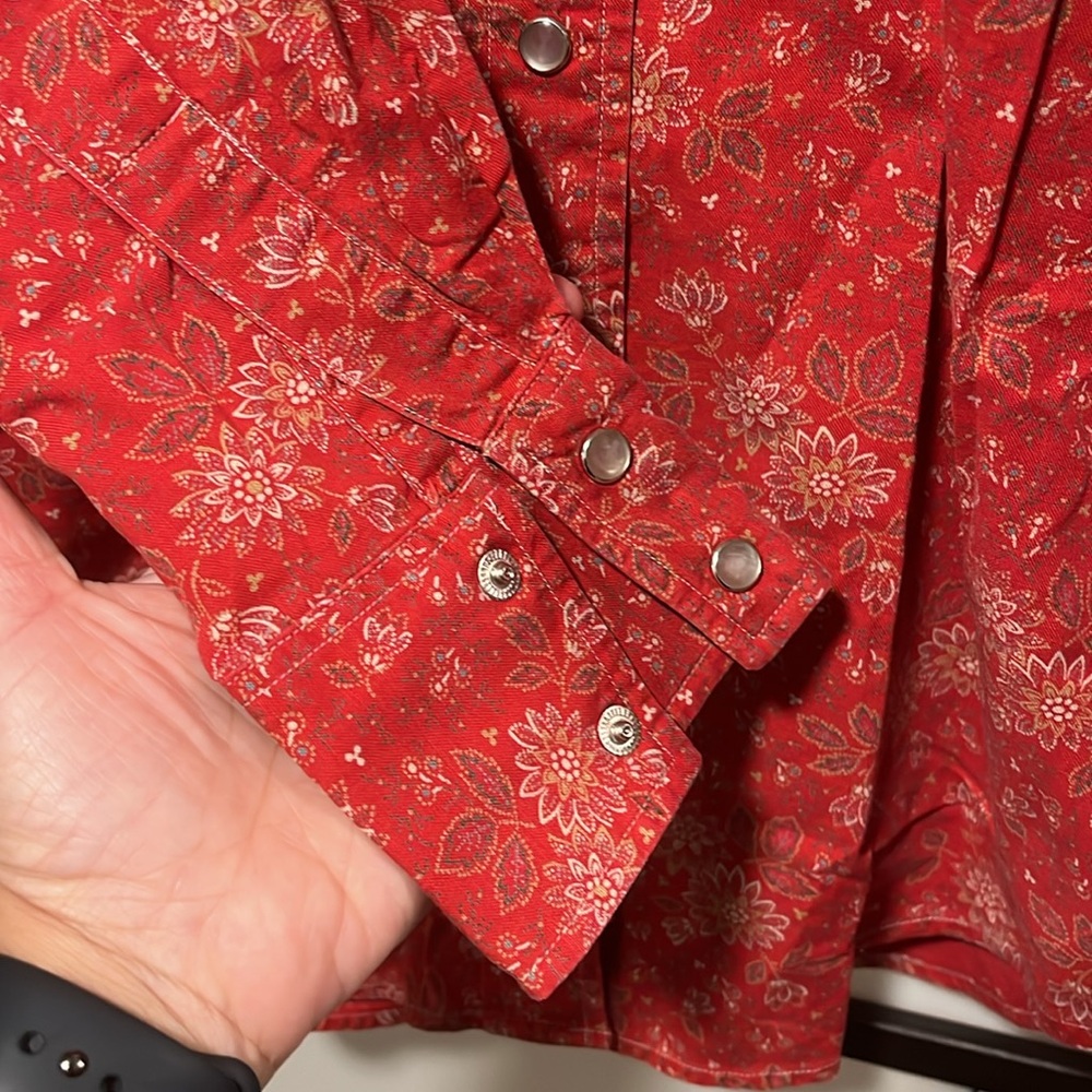 Banana Republic Safari & Travel Clothing Co. Red Bandana Floral Women's Size M - Picture 5 of 7